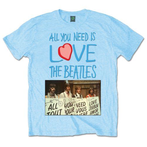The Beatles: All you need is love Play Cards - Light Blue T-Shirt