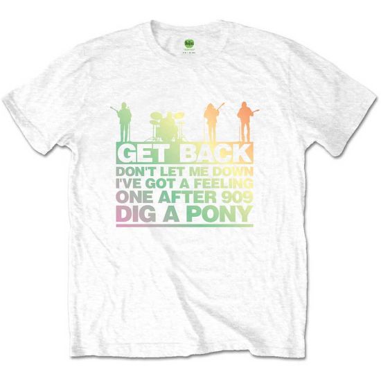The Beatles: Get Back Gradient - White T-Shirt