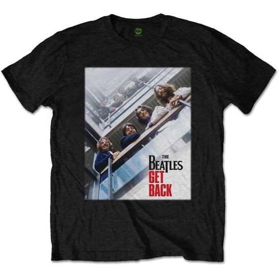 The Beatles: Get Back Poster - Black T-Shirt