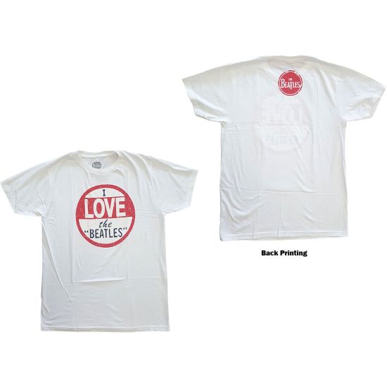 The Beatles: I Love The Beatles (Back Print) - White T-Shirt