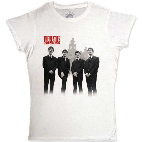 The Beatles: In Liverpool - Ladies White T-Shirt