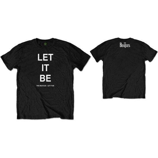 The Beatles: Let It Be (Back Print) - Black T-Shirt