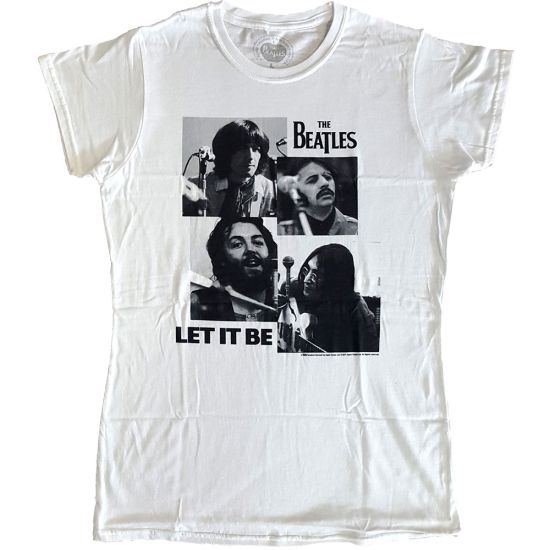 The Beatles: Let It Be - Ladies White T-Shirt
