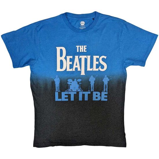 The Beatles: Let It Be Split (Dye Wash) - Blue T-Shirt