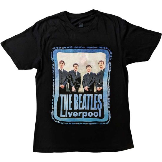 The Beatles: Pier Head Frame - Black T-Shirt
