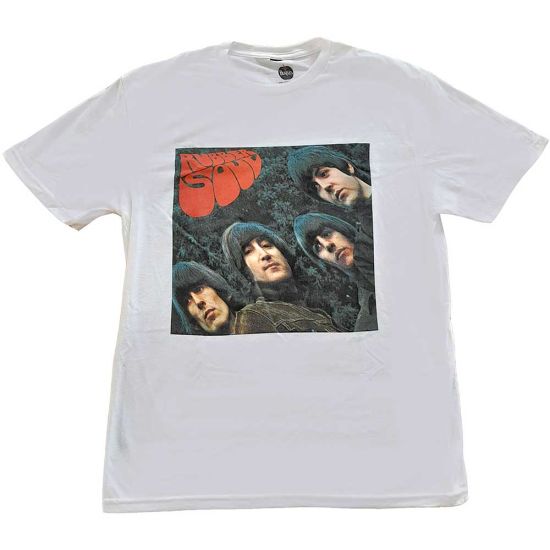 The Beatles: Rubber Soul Album Cover - White T-Shirt