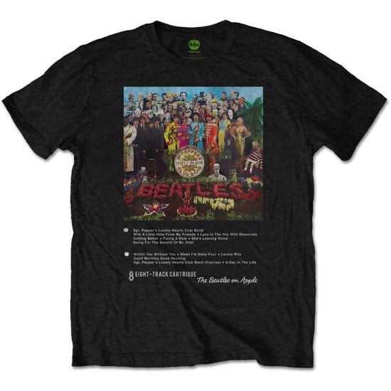 The Beatles: Sgt Pepper 8 Track - Black T-Shirt