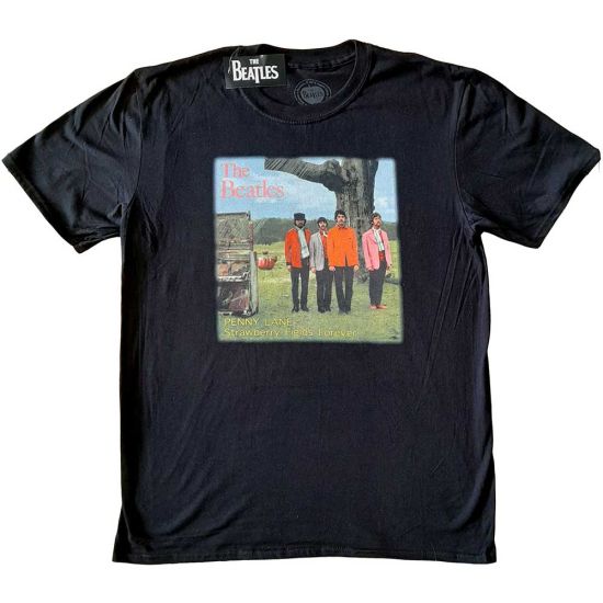 The Beatles: Strawberry Fields Forever - Black T-Shirt