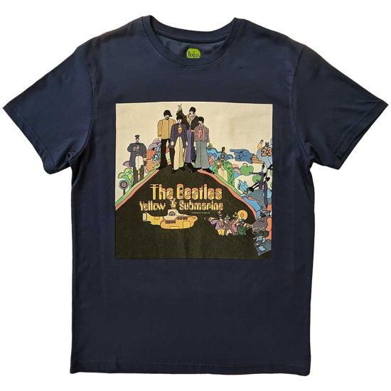 The Beatles: Yellow Submarine Album Cover - Denim Blue T-Shirt