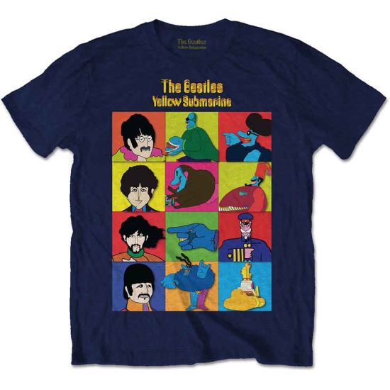 The Beatles: Yellow Submarine Characters - Navy Blue T-Shirt