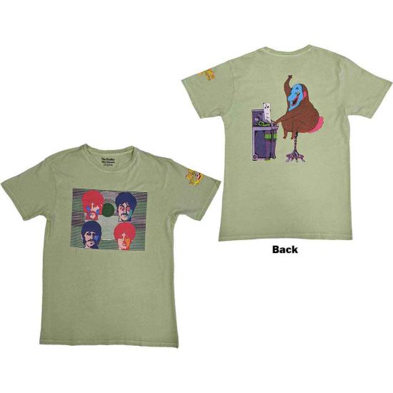 The Beatles: Yellow Submarine Magic Piano (Back Print) - Green T-Shirt