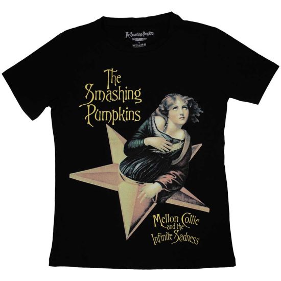 The Smashing Pumpkins: Mellon Collie - Ladies Black T-Shirt