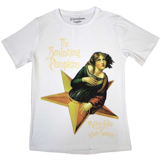 The Smashing Pumpkins: Mellon Collie - Ladies White T-Shirt