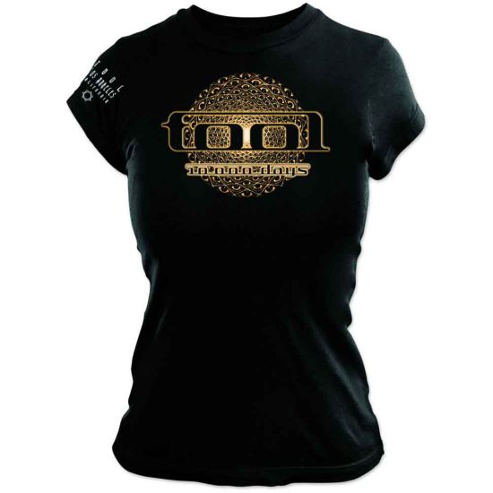 Tool: Eye Geo Glow (Sleeve Print) - Ladies Black T-Shirt