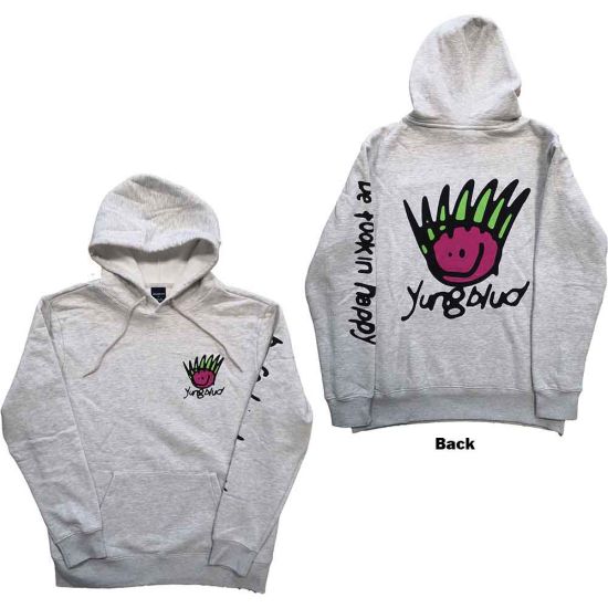 Yungblud: Face (Back Print) - Off White Pullover Hoodie