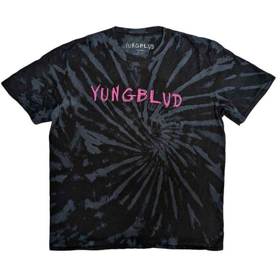 Yungblud: Scratch Logo (Dip Dye, Dye Wash) - Black T-Shirt