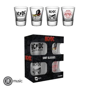 AC/DC: Set of 4 Shooters - "Mix" Shot Glasses Preorder