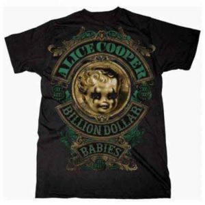 Alice Cooper: Billion Dollar Baby Crest - Black T-Shirt