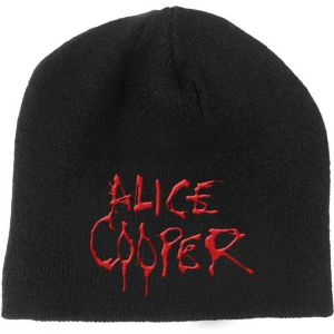 Alice Cooper: Dripping Logo - Black Beanie Hat Preorder