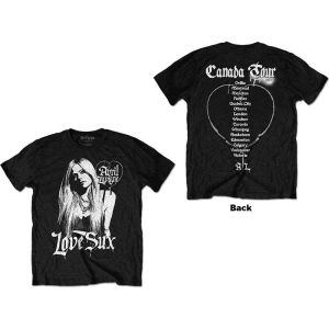 Avril Lavigne: Love Sux (Back Print) - Black T-Shirt