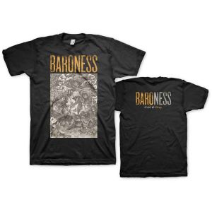 Baroness: Gold & Grey (Back Print) - Black T-Shirt