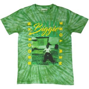 Biggie Smalls: 90's New York City (Dip Dye, Dye Wash) - Green T-Shirt