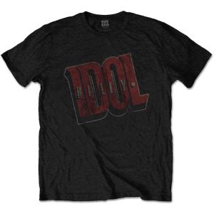 Billy Idol: Vintage Logo - Black T-Shirt