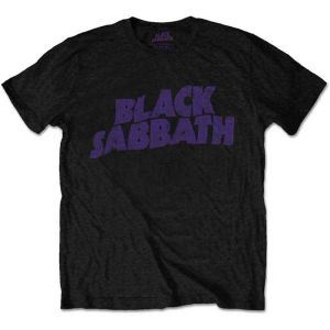 Black Sabbath: Wavy Logo Vintage - Black T-Shirt