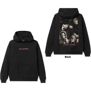 BlackPink: Pink Venom Group Photo (Back Print) - Black Pullover Hoodie