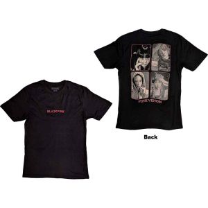 BlackPink: Pink Venom Group Photo (Back Print) - Black T-Shirt