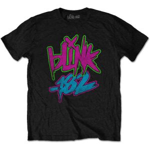 Blink-182: Neon Logo - Black T-Shirt