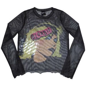 Blondie: Punk Poster (Mesh, Sublimation Print) - Black Ladies Long Sleeve T-Shirt