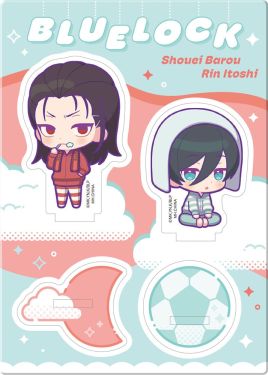 Blue Lock: Shouei Barou & Rin Itoshi Acrylic Stand Buddycolle Good Night Ver. (14cm) Preorder