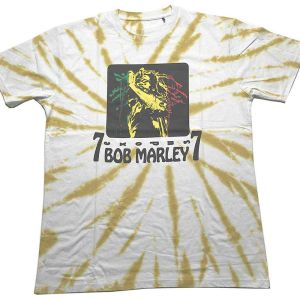 Bob Marley: Dye Wash - White T-Shirt