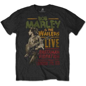 Bob Marley: Rastaman Vibration Tour 1976 - Black T-Shirt