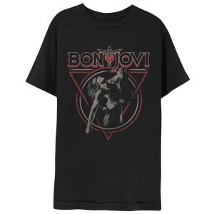 Bon Jovi: Triangle Overlap - Black T-Shirt