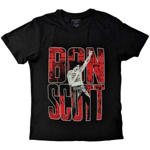 Bon Scott: Big Type - Black T-Shirt