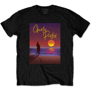 Charlie Parker: Purple Sunset - Black T-Shirt