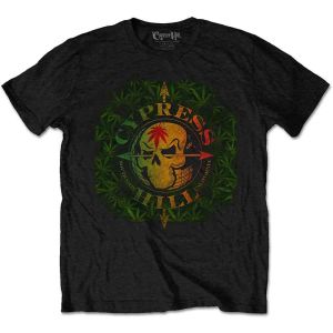 Cypress Hill: South Gate Logo & Leaves - Black T-Shirt