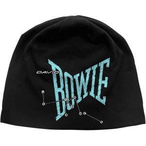 David Bowie: Let's Dance JD Print (Discharge Printing) - Black Beanie Hat Preorder