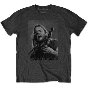 David Gilmour: On Microphone Half-tone - Charcoal Grey T-Shirt