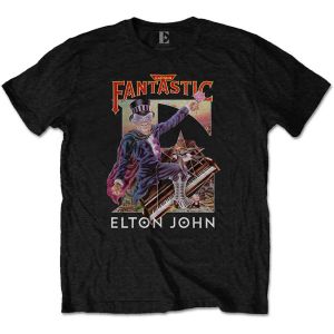 Elton John: Captain Fantastic - Black T-Shirt