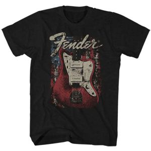 Fender: Distressed Guitar - Black T-Shirt
