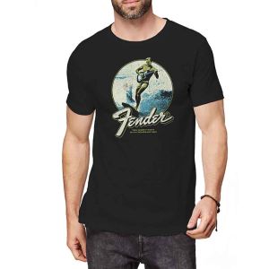 Fender: Surfer - Black T-Shirt
