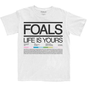 FOALS: Life Is Yours Song List - White T-Shirt