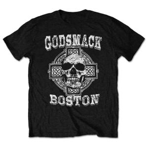 Godsmack: Boston Skull - Black T-Shirt