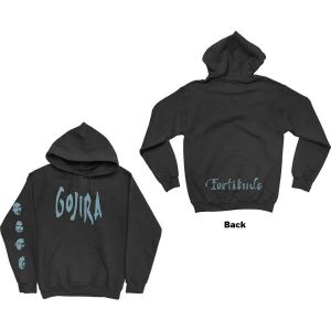 Gojira: Fortitude Faces (Back Print, Sleeve Print) - Black Pullover Hoodie