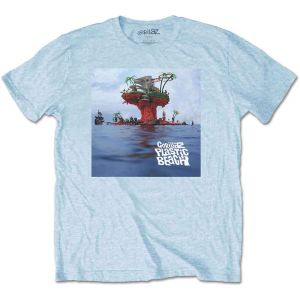 Gorillaz: Plastic Beach - Light Blue T-Shirt