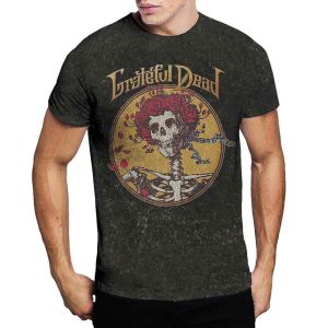 Grateful Dead: Best of Cover (Dip Dye, Mineral Wash, Dye Wash) - Black T-Shirt
