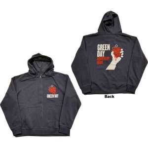 Green Day: American Idiot (Back Print) - Navy Blue Zip-up Hoodie